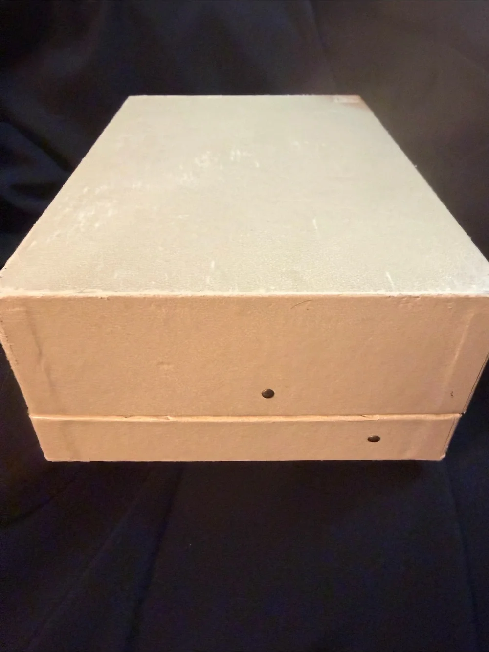 1950s Cream & Gold Jewelry Box. W.T. Grant Co. Working Lock & Key